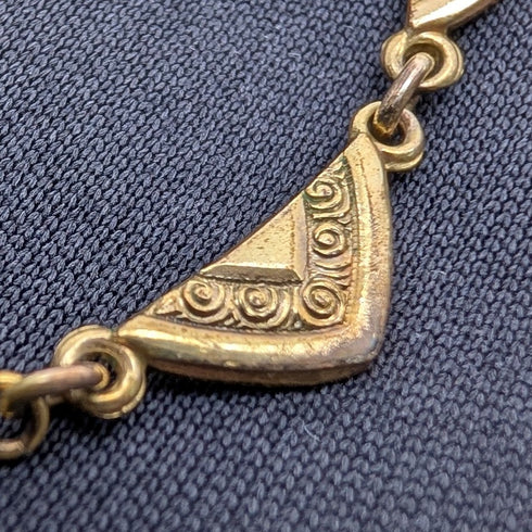 Antique American rolled gold necklace Speidel Friedrich